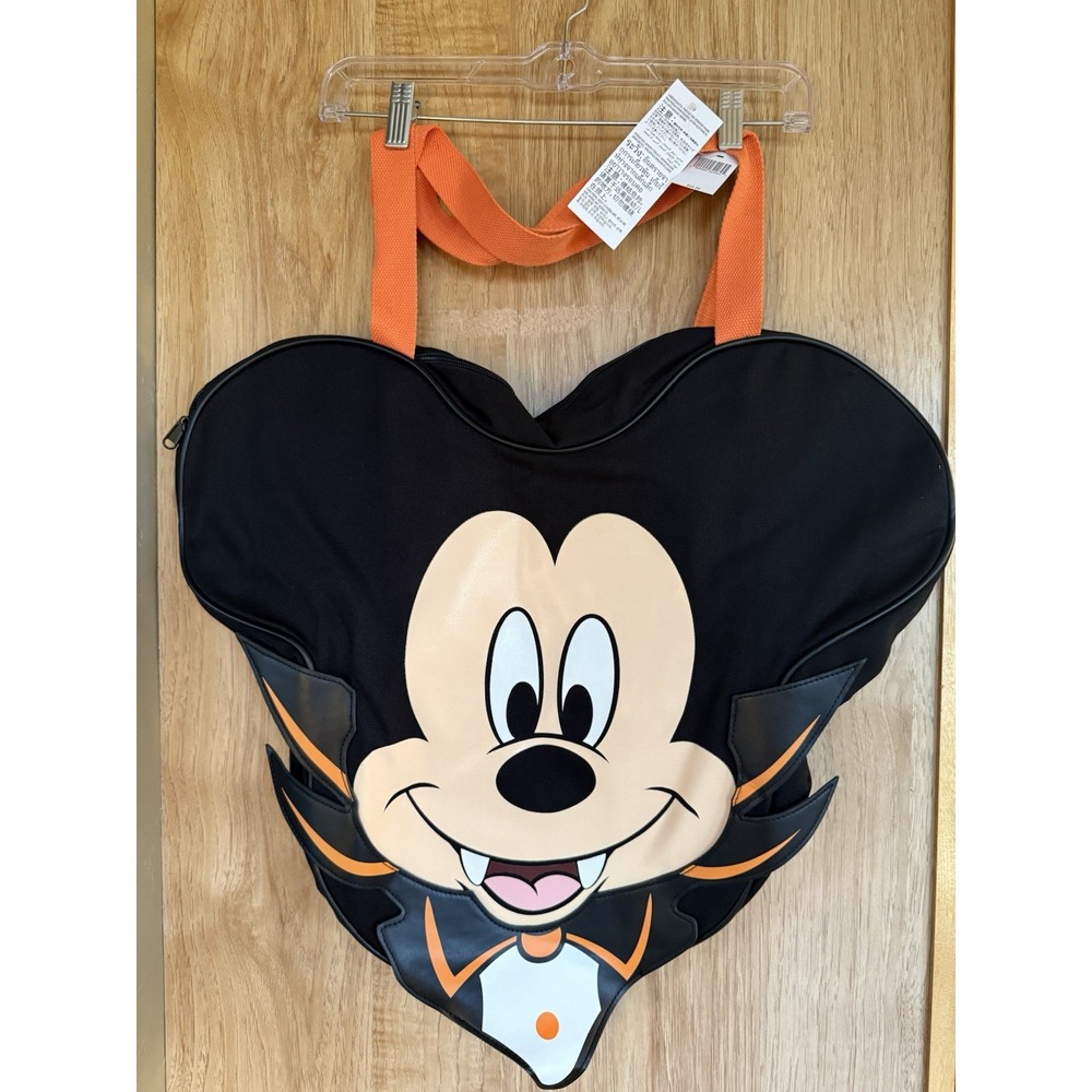 Walt Disney World Parks Halloween Vampire Mickey Mouse Big Face Tote Bag NWT